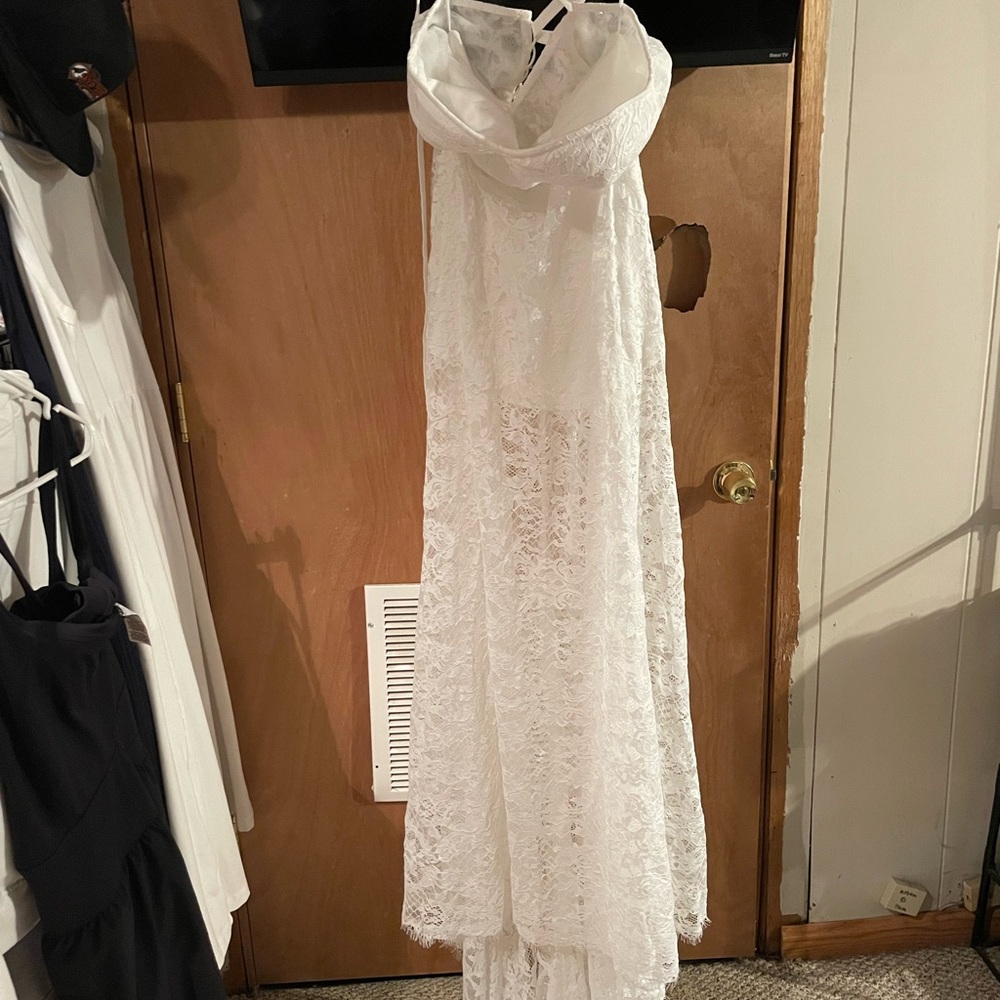 Amazon White Lace Wedding Dress